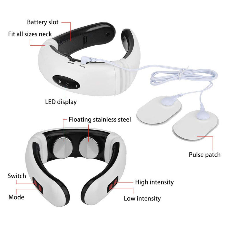 Intelligent Electric Neck Massager with Far Infrared Thermal Pain Relief for Healthcare