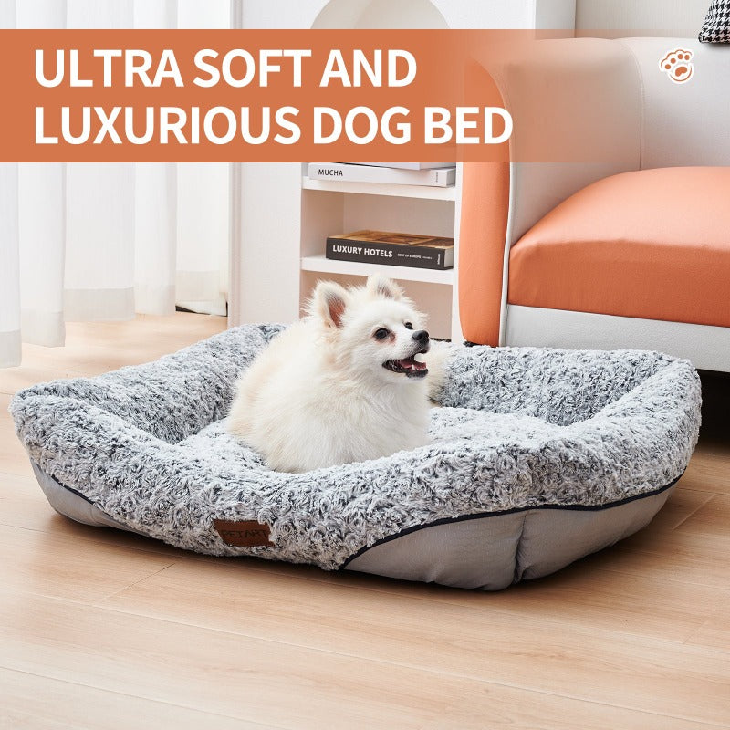 Luxurious Rose Swirl Dog Beds: Unwind in Comfort, Sizes for Every Pooch
